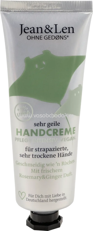 Jean&Len Handcreme Rosemary & Ginger 5 % Urea, 75 ml Jean&Len Handcreme Rosemary & Ginger 5 % Urea, 75 ml