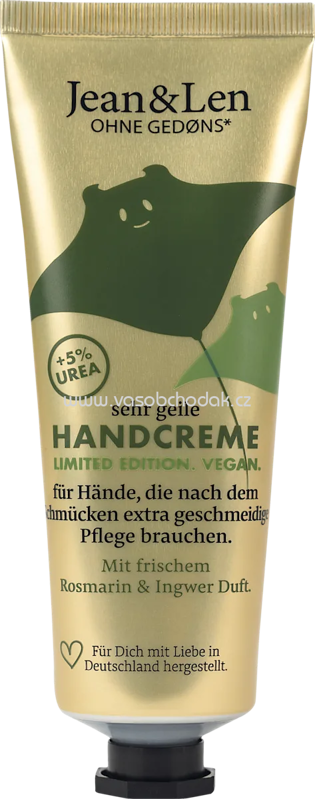 Jean&Len Handcreme Rosemary & Ginger 5 % Urea, 75 ml