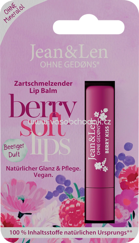 Jean&Len Lippenpflege Beere, 4,7 g Jean&Len Lippenpflege Beere, 4,7 g