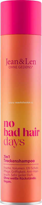 Jean&Len Trockenshampoo no bad hair days Effekt 7in1, 200 ml Jean&Len Trockenshampoo no bad hair days Effekt 7in1, 200 ml