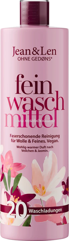 Jean&Len Woll & Feinwaschmittel flüssig Veilchen&Jasmin, 20 Wl Jean&Len Woll & Feinwaschmittel flüssig Veilchen&Jasmin, 20 Wl