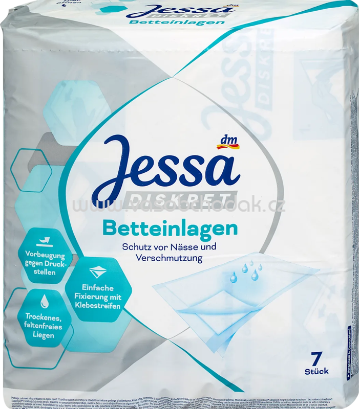 Jessa DISKRET Betteinlagen Inkontinenz, 7 St Jessa DISKRET Betteinlagen Inkontinenz, 7 St
