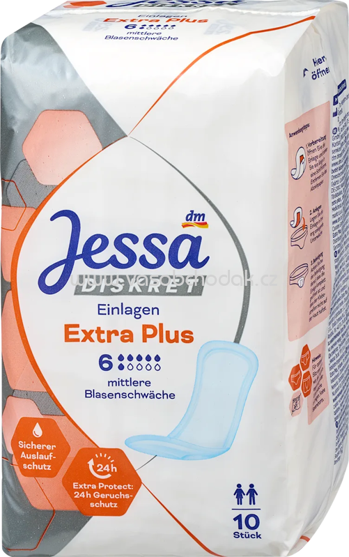 Jessa DISKRET Einlagen Inkontinenz Extra Plus, 10 St Jessa DISKRET Einlagen Inkontinenz Extra Plus, 10 St