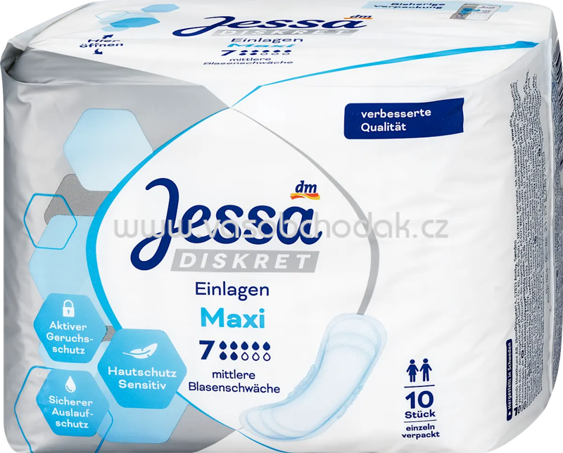Jessa DISKRET Einlagen Inkontinenz Maxi, 10 St Jessa DISKRET Einlagen Inkontinenz Maxi, 10 St