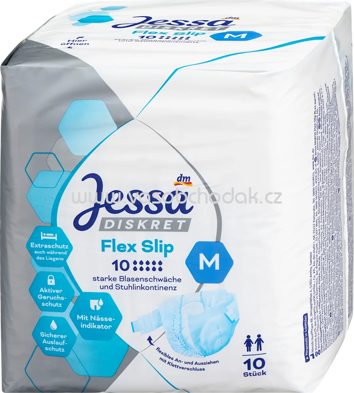 Jessa DISKRET Flex Slip Inkontinenz Gr. M, 10 St Jessa DISKRET Flex Slip Inkontinenz Gr. M, 10 St