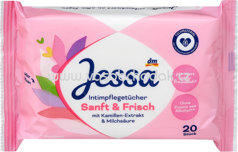Jessa Intimpflegetücher Sanft & Frisch, 20 St Jessa Intimpflegetücher Sanft & Frisch, 20 St