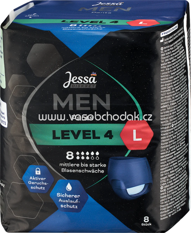 Jessa DISKRET Men Pants Inkontinenz Level 4 Gr. L, 8 St Jessa DISKRET Men Pants Inkontinenz Level 4 Gr. L, 8 St
