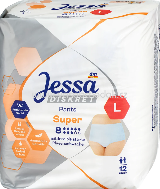 Jessa DISKRET Pants Inkontinenz Super Gr. L, 12 St Jessa DISKRET Pants Inkontinenz Super Gr. L, 12 St