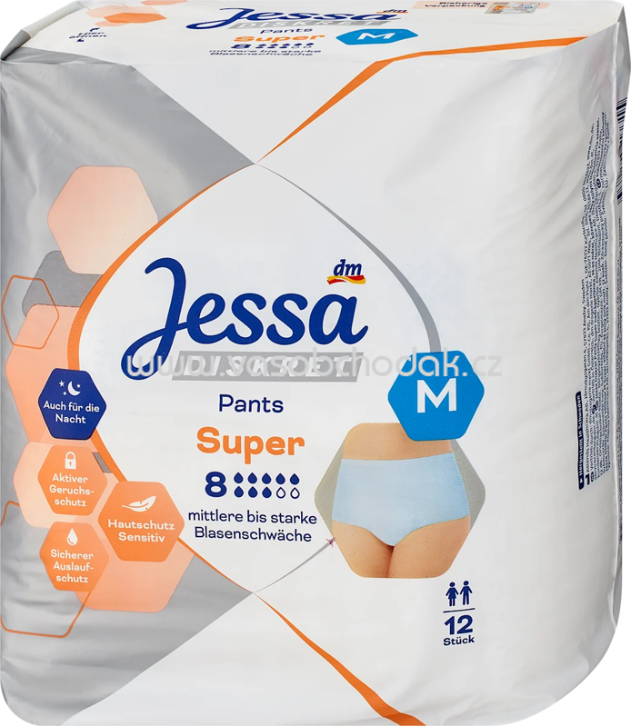 Jessa DISKRET Pants Inkontinenz Super Gr. M, 12 St Jessa DISKRET Pants Inkontinenz Super Gr. M, 12 St
