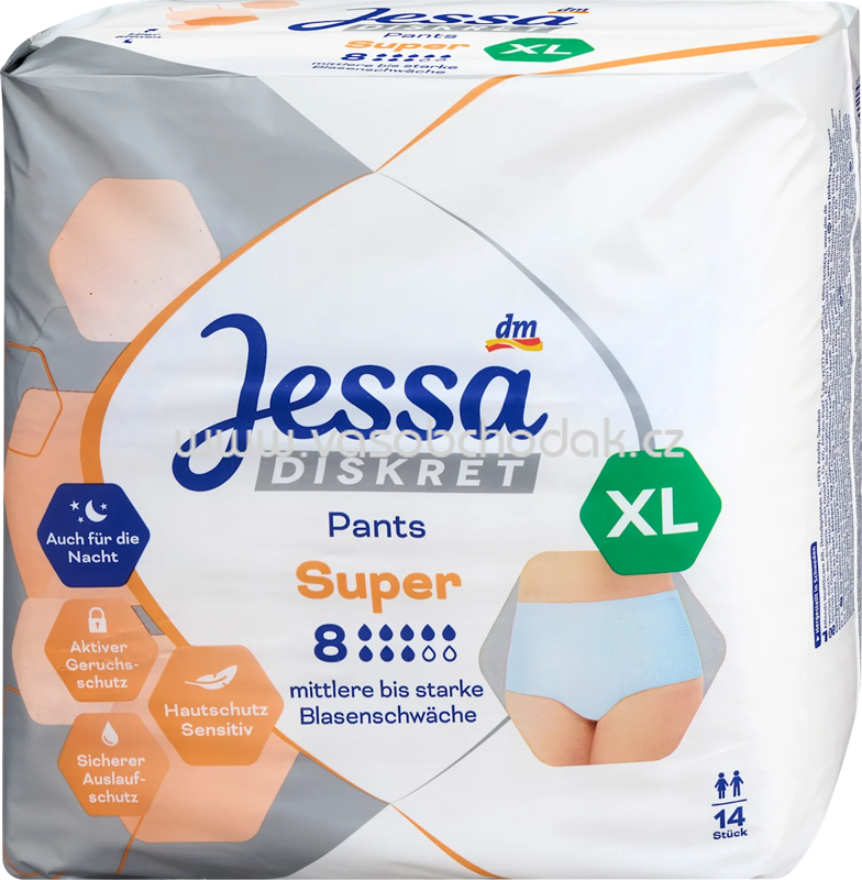 Jessa DISKRET Pants Inkontinenz Super Gr. XL, 14 St Jessa DISKRET Pants Inkontinenz Super Gr. XL, 14 St
