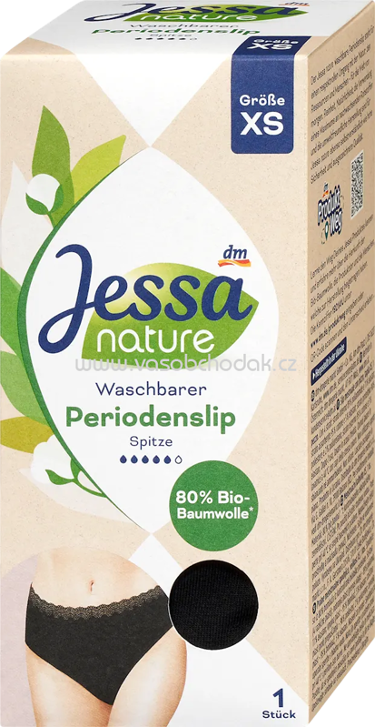 Jessa Periodenunterwäsche Slip Spitze schwarz Gr. XS nature, 1 St Jessa Periodenunterwäsche Slip Spitze schwarz Gr. XS nature, 1 St