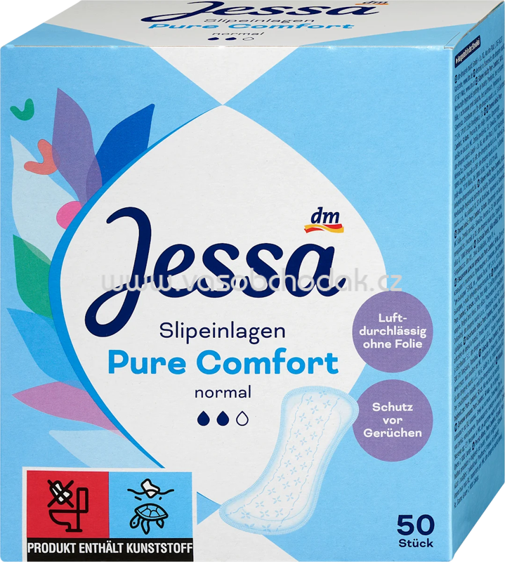 Jessa Slipeinlagen Pure Comfort Normal, 50 St Jessa Slipeinlagen Pure Comfort Normal, 50 St