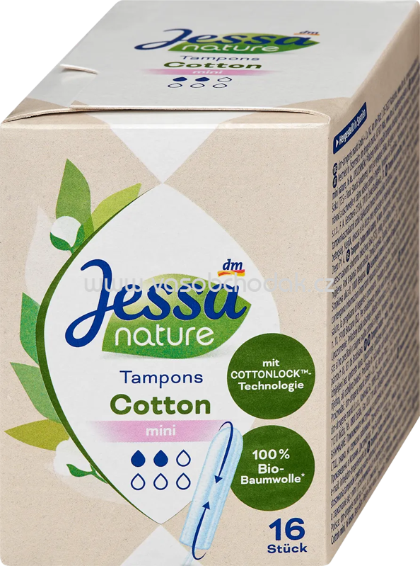 Jessa Tampons Cotton Mini nature, 16 St Jessa Tampons Cotton Mini nature, 16 St