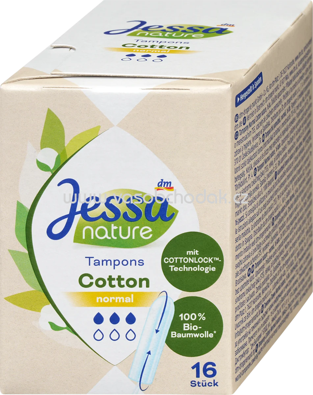 Jessa Tampons Cotton Normal nature, 16 St Jessa Tampons Cotton Normal nature, 16 St