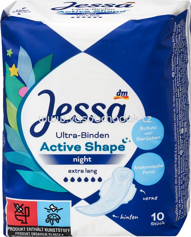 Jessa Ultra-Binden Active Shape Night, 10 St Jessa Ultra-Binden Active Shape Night, 10 St