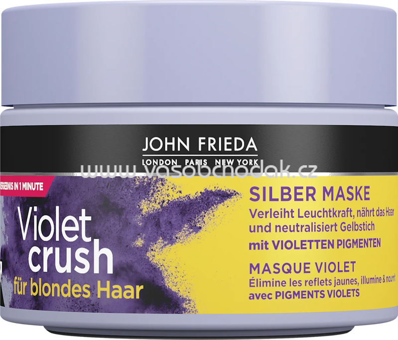 John Frieda Haarmaske Violet Crush für blondes Haar, 250 ml