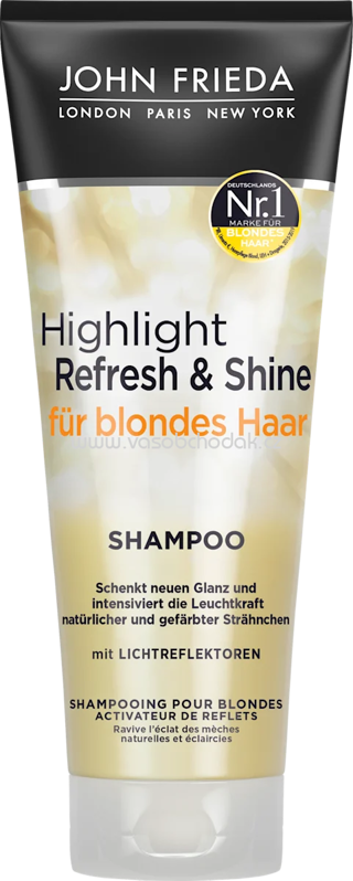 John Frieda Shampoo Highlight Refresh & Shine für blondes Haar, 250 ml
