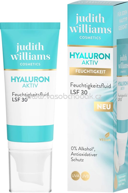Judith Williams Feuchtigkeitsfluid Hyaluron Aktiv LSF30, 50 ml Judith Williams Feuchtigkeitsfluid Hyaluron Aktiv LSF30, 50 ml
