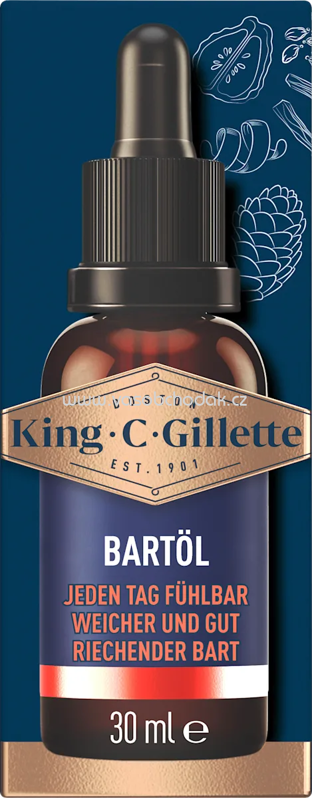 King. C. Gillette Bartöl, 30 ml King. C. Gillette Bartöl, 30 ml