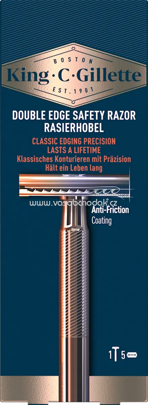 King. C. Gillette Rasierhobel, Double Edge, 1 St King. C. Gillette Rasierhobel, Double Edge, 1 St
