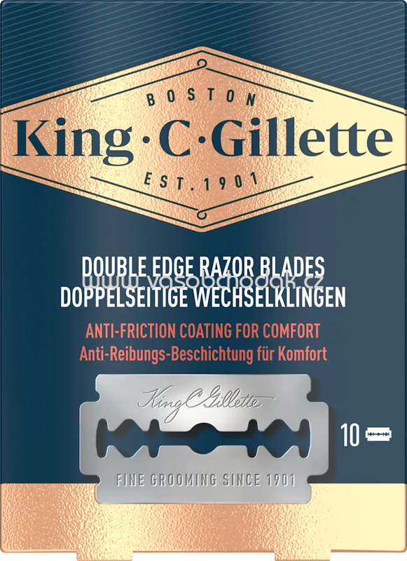 King. C. Gillette Rasierklingen, Double Edge für Rasierhobel, 10 St King. C. Gillette Rasierklingen, Double Edge für Rasierhobel, 10 St
