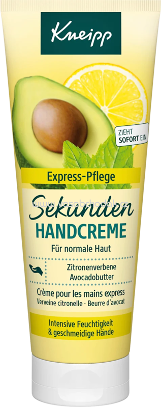 Kneipp Handcreme Sekunden Zitronenverbene & Avocadobutter, 75 ml