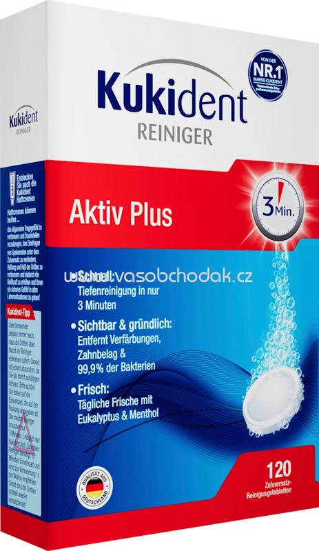 Kukident Gebissreiniger Aktiv Plus, 120 St