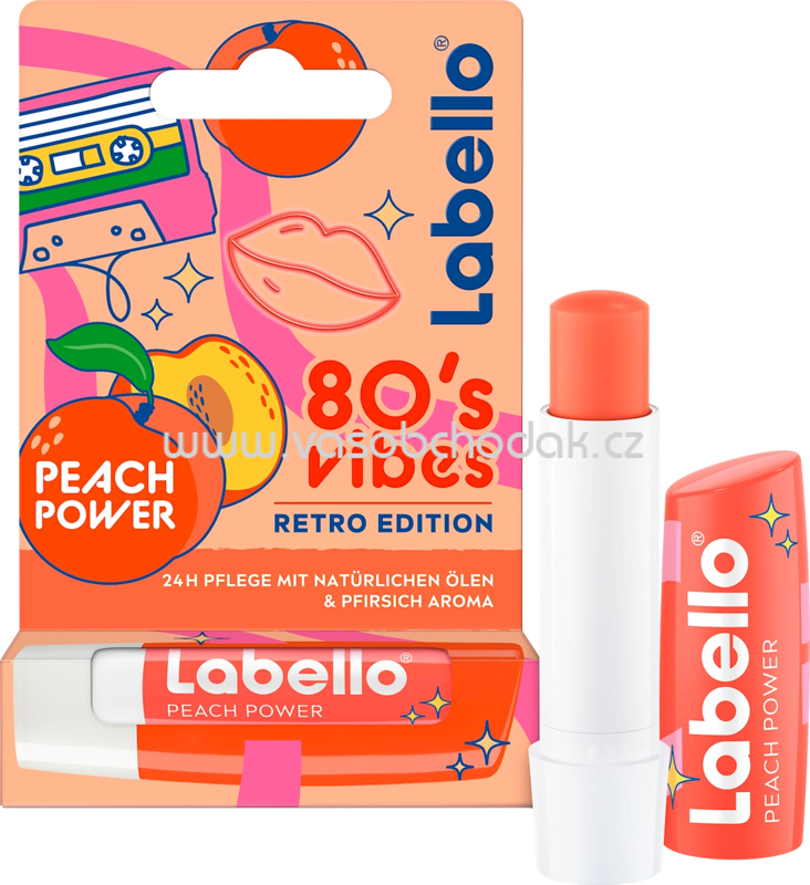 Labello Lippenpflege 80´s vibes Peach Power, 4,8 g