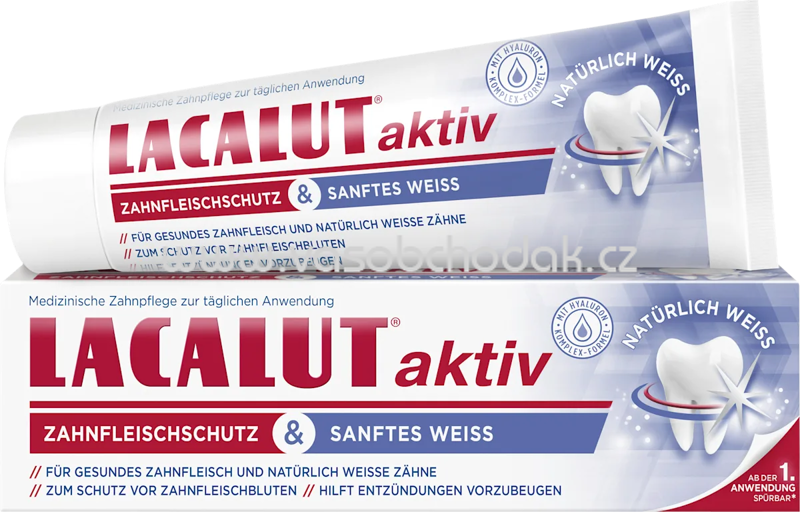 Lacalut Zahnpasta aktiv Zahnfleischschutz & Sanftes Weiss, 75 ml Lacalut Zahnpasta aktiv Zahnfleischschutz & Sanftes Weiss, 75 ml