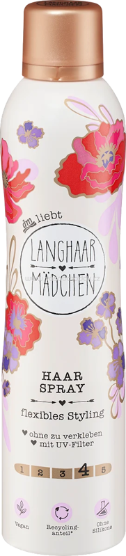 Langhaarmädchen Haarspray flexibler Halt, 300 ml Langhaarmädchen Haarspray flexibler Halt, 300 ml