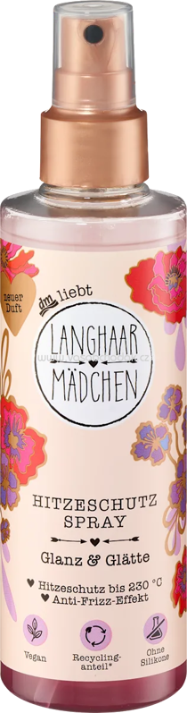 Langhaarmädchen Hitzeschutzspray Glanz & Glätte, 200 ml Langhaarmädchen Hitzeschutzspray Glanz & Glätte, 200 ml
