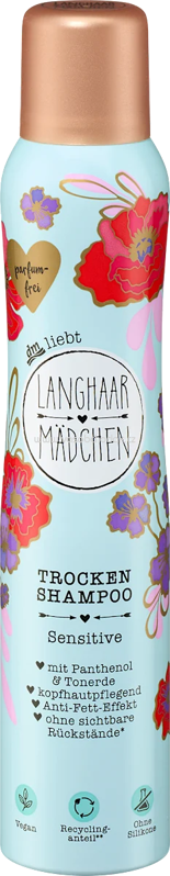 Langhaarmädchen Trockenshampoo sensitive, 200 ml Langhaarmädchen Trockenshampoo sensitive, 200 ml
