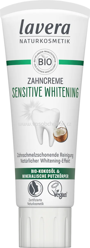 lavera NATURKOSMETIK Zahnpasta Senstive Whitening, 75 ml