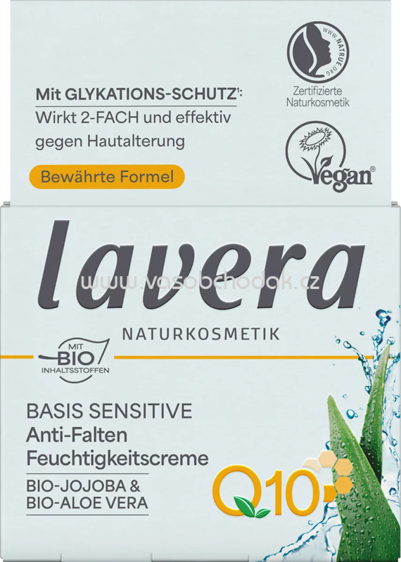 lavera NATURKOSMETIK Anti Falten Feuchtigkeitscreme Q10 Basis Sensitiv, 50 ml lavera NATURKOSMETIK Anti Falten Feuchtigkeitscreme Q10 Basis Sensitiv, 50 ml
