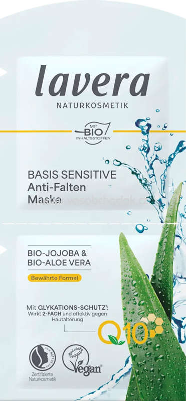 lavera NATURKOSMETIK Anti Falten Gesichtsmaske Basis Sensitiv 2x5 ml, 10 ml lavera NATURKOSMETIK Anti Falten Gesichtsmaske Basis Sensitiv 2x5 ml, 10 ml