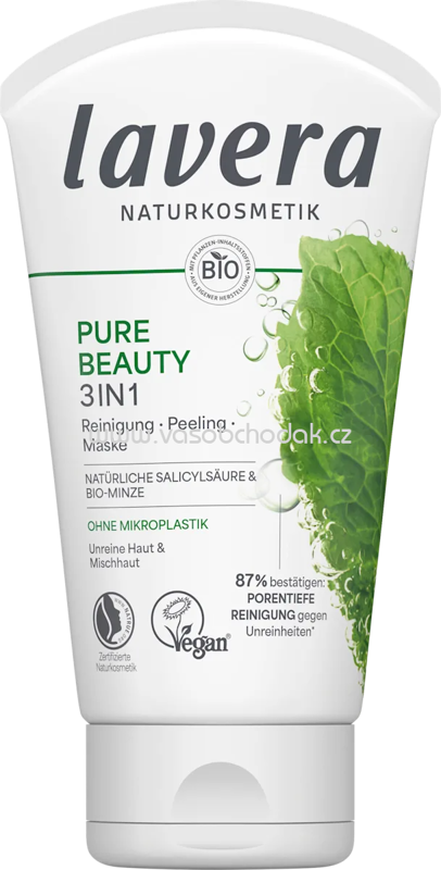 lavera NATURKOSMETIK Gesichtsreinigung 3in1 Pure Beauty, 125 ml lavera NATURKOSMETIK Gesichtsreinigung 3in1 Pure Beauty, 125 ml