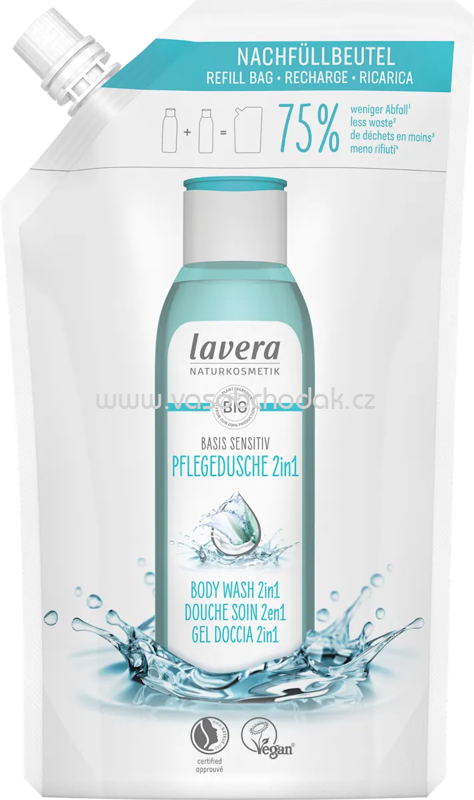 lavera NATURKOSMETIK Pflegedusche Nachfüllbeutel Basis Sensitiv 2in1, 500 ml lavera NATURKOSMETIK Pflegedusche Nachfüllbeutel Basis Sensitiv 2in1, 500 ml
