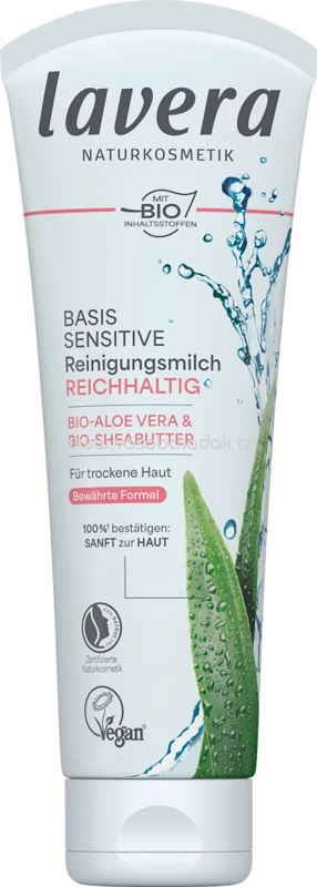 lavera NATURKOSMETIK Reinigungsmilch Basis Sensitiv, 125 ml lavera NATURKOSMETIK Reinigungsmilch Basis Sensitiv, 125 ml