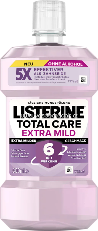Listerine Mundspülung Total Care Extra Mild, 500 ml Listerine Mundspülung Total Care Extra Mild, 500 ml
