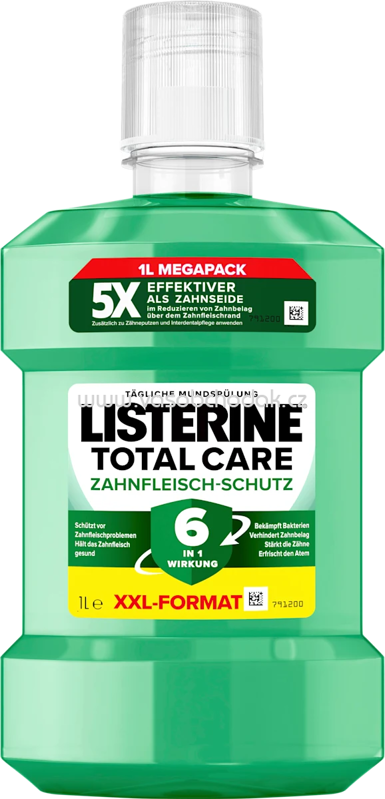 Listerine Mundspülung Total Care Zahnfleischschutz XXL Größe, 1 l
