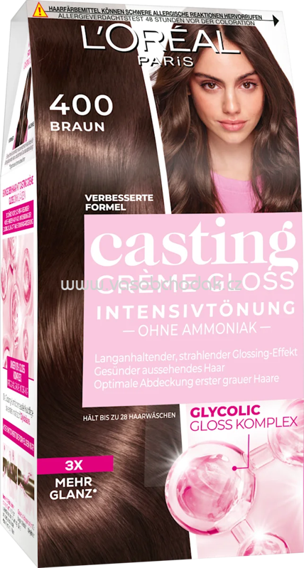L'ORÉAL PARiS CASTING Crème Gloss Intensivtönung 400 Braun, 1 St L'ORÉAL PARiS CASTING Crème Gloss Intensivtönung 400 Braun, 1 St