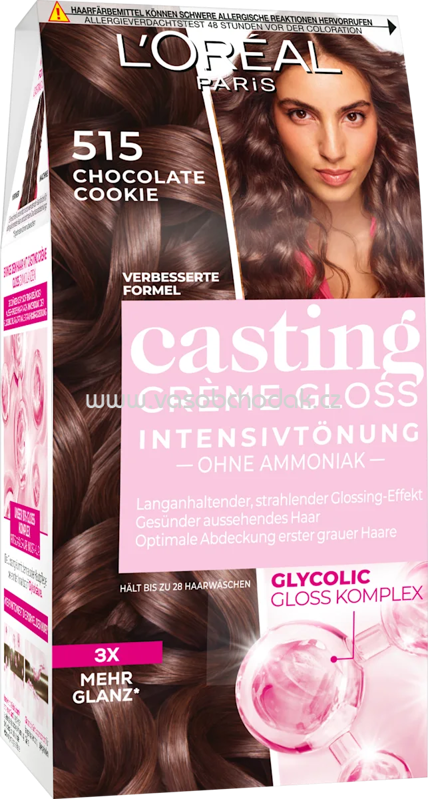 L'ORÉAL PARiS CASTING Crème Gloss Intensivtönung 515 Chocolate Cookie, 1 St L'ORÉAL PARiS CASTING Crème Gloss Intensivtönung 515 Chocolate Cookie, 1 St