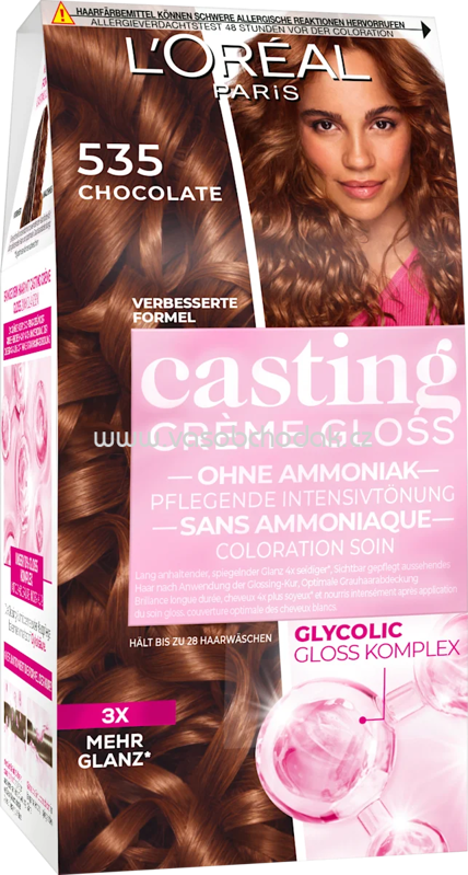 L'ORÉAL PARiS CASTING Crème Gloss Intensivtönung 535 Chocolat, 1 St L'ORÉAL PARiS CASTING Crème Gloss Intensivtönung 535 Chocolat, 1 St