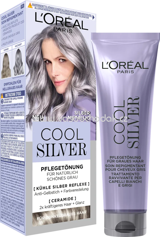 L'ORÉAL PARiS Cool Silver Haartönung Cool Silver 03 Silber Metallic, 1 St L'ORÉAL PARiS Cool Silver Haartönung Cool Silver 03 Silber Metallic, 1 St