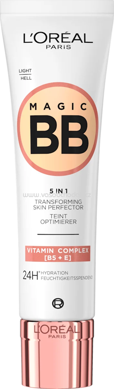 L'ORÉAL PARiS BB Cream 5in1, 24h feuchtigkeitsspendend, Hell, LSF 11, 30 ml L'ORÉAL PARiS BB Cream 5in1, 24h feuchtigkeitsspendend, Hell, LSF 11, 30 ml