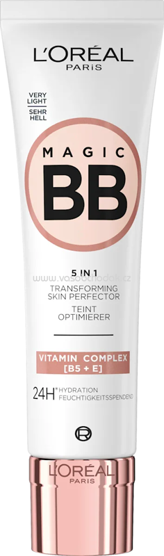 L'ORÉAL PARiS BB Cream 5in1, 24h feuchtigkeitsspendend, Sehr Hell, LSF 11, 30 ml