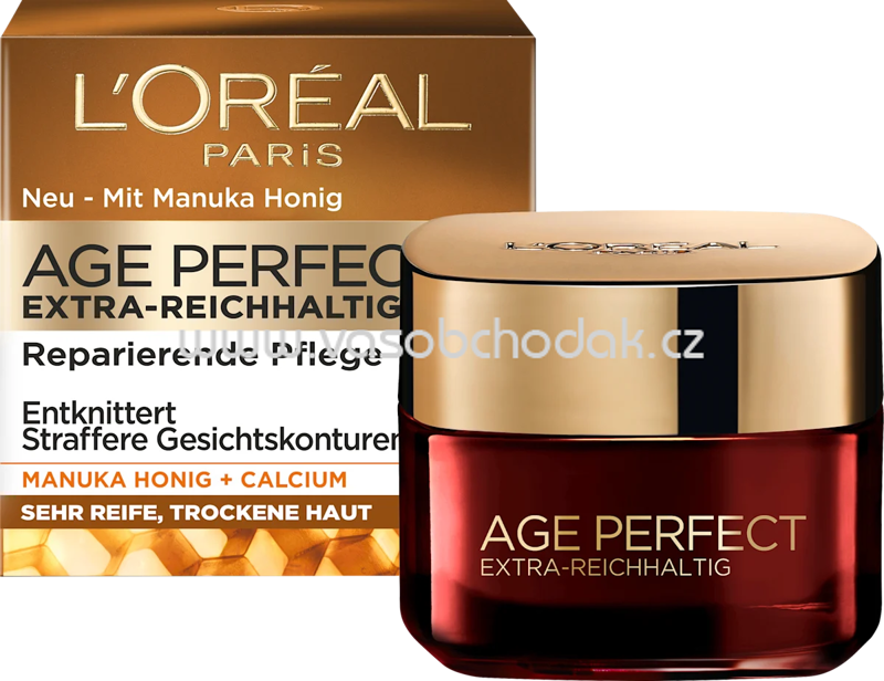 L'ORÉAL PARiS Nachtcreme AGE PERFECT Extra Reichhaltig Manuka Honig, 50 ml L'ORÉAL PARiS Nachtcreme AGE PERFECT Extra Reichhaltig Manuka Honig, 50 ml