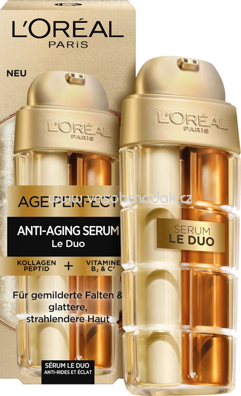 L'ORÉAL PARiS Serum Anti Aging Le Duo Age Perfect, 30 ml L'ORÉAL PARiS Serum Anti Aging Le Duo Age Perfect, 30 ml