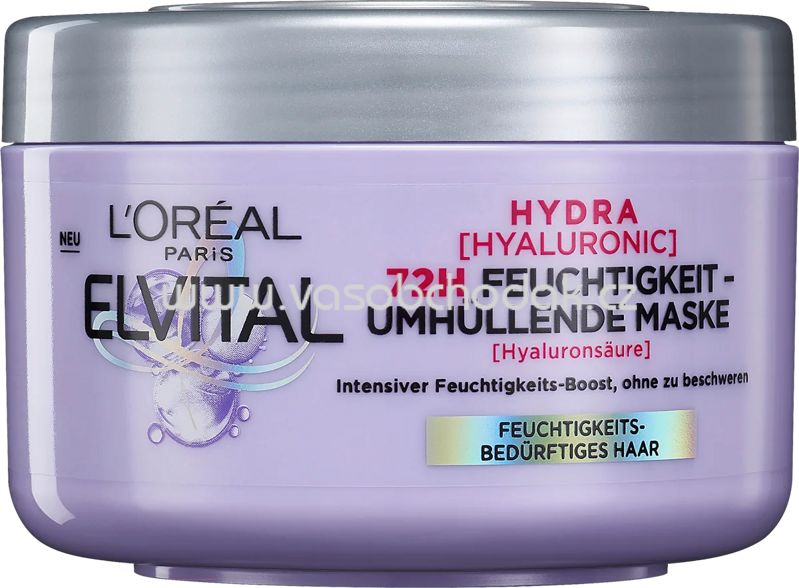 L'ORÉAL PARiS ELVITAL Haarkur Hydra Hyaluronic Maske, 250 ml