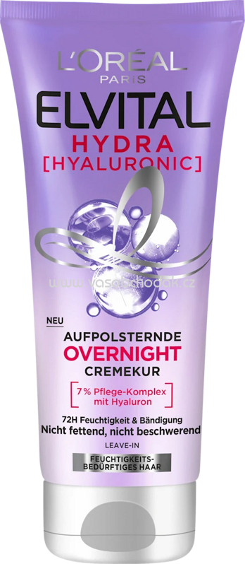 L'ORÉAL PARiS ELVITAL Leave-In Haarkur Hydra Hyaluronic Overnight, 200 ml